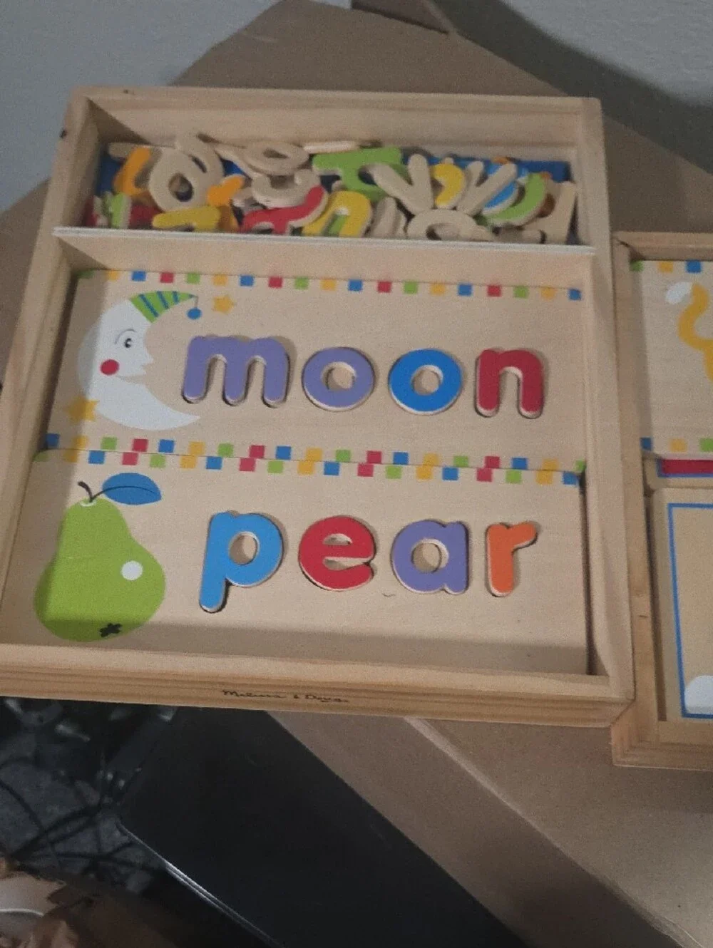 Melissa And Doug Wooden Alphabet & Picture Puzzle Set - Multi Color, 2 Sets.